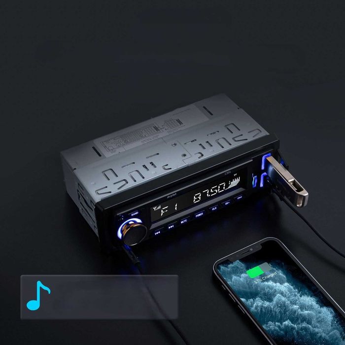 Radio 1 DIN Avylet Bluetooth 5.0 FM AUX SD USB Pilot