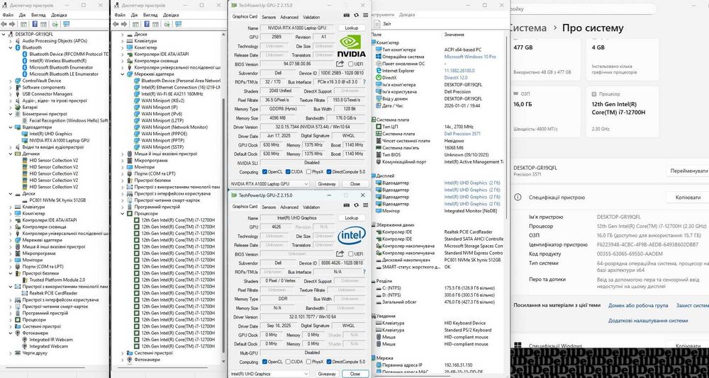 Dell PRECISION 3571 15.6 IPS FHD i7-12700H 16 512 NVIDIA RTX A1000 4gb
