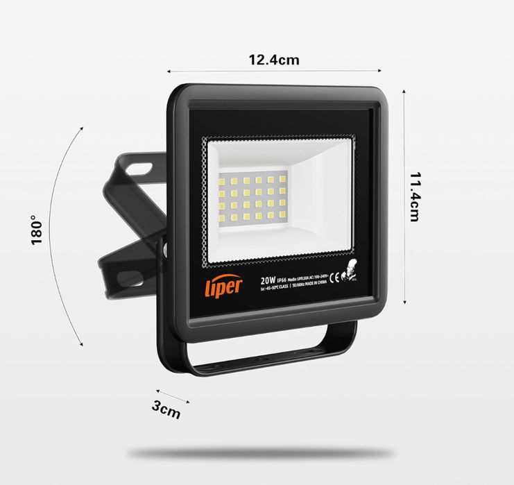 Liper 2 sztuki reflektorów LED 20 W