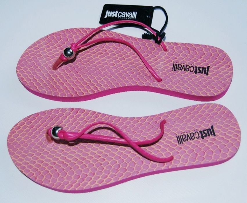 JUST CAVALLI japonki, klapki, róż  r. 36 oryginał NOWE