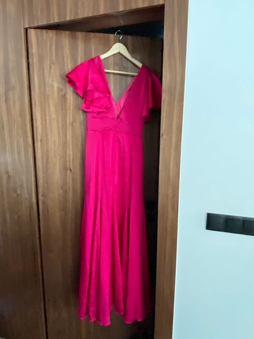 Vestido fúcsia comprido