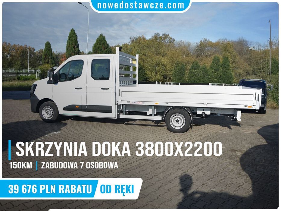 Renault Master 2.0 150KM Skrzynia Doka Brygadówka 3800x2200  Brygadówka | Zabudowa 7 osób