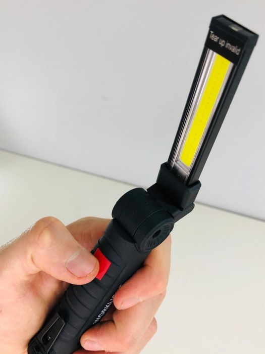 Przenośna lampa robocza z magnesem i obrotem 360° – USB, COB multitool