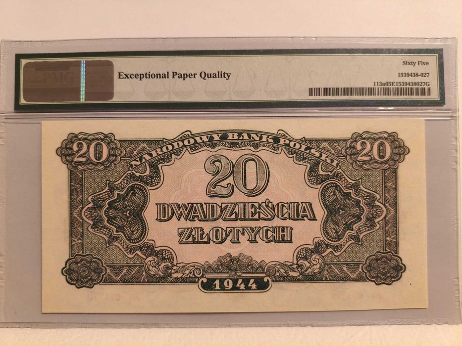 20 złotych 1944 - Ak - owe - PMG 65 EPQ