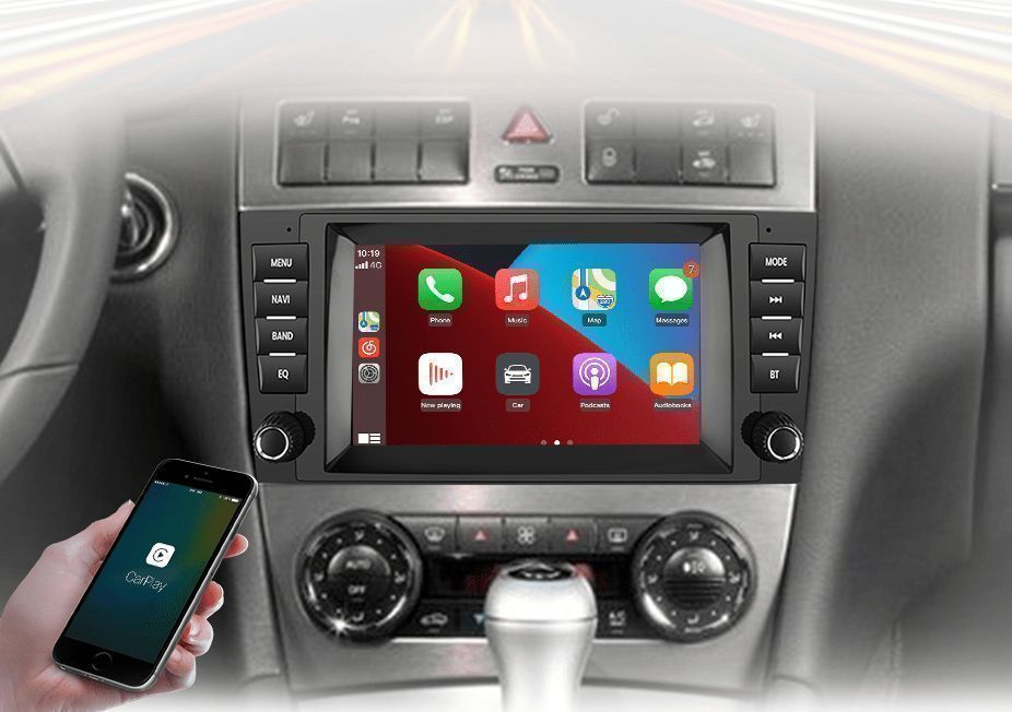 Mercedes C W203 W209 W219 – Radio Android 15 7" CarPlay Android Auto 2GB/32GB GPS Nawigacja Stacja Multimedialna WiFi Bluetooth DSP PL
