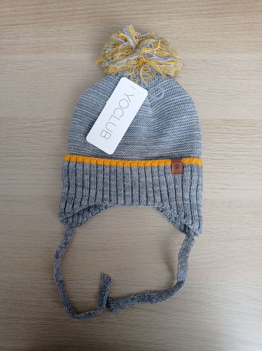 Дитячі шапки для новонароджених, для  хлопчиків, осінь-зима, 38-44 см.