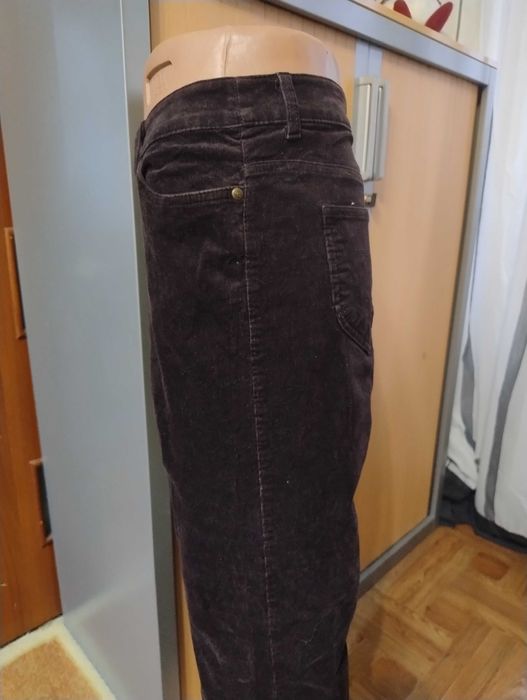 Джинсы микровельвет, цвет шоколад, размер XL - 52 - 18