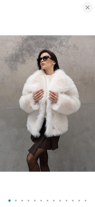 еко шуба біла, нова