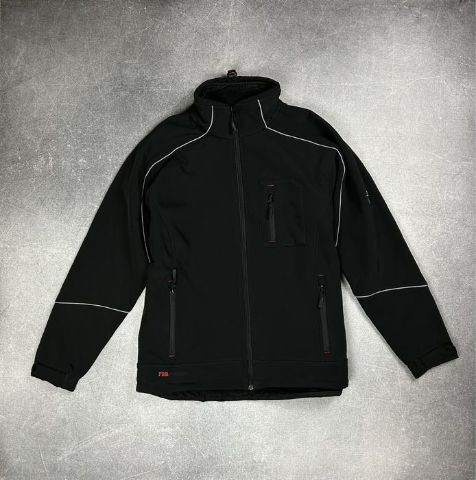 FHB Koltex (48-50) куртка софтшел чорна робоча спецовка термо