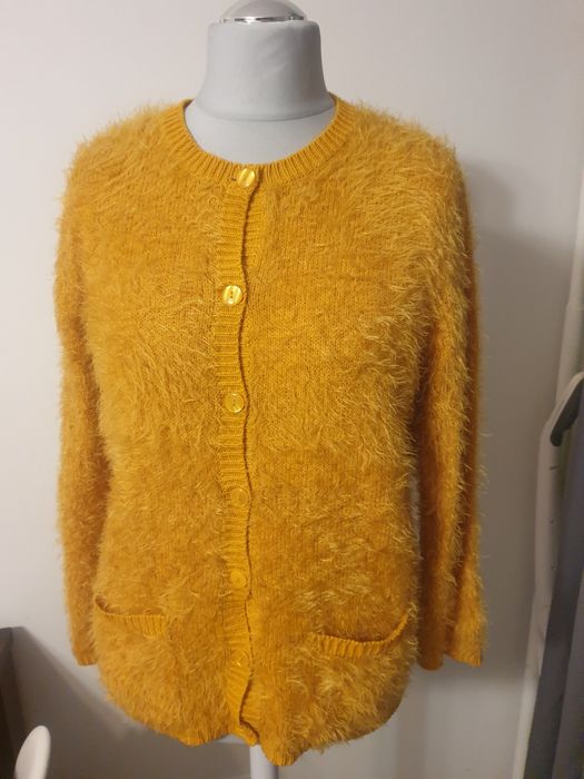 Sweter damski L sweterek puszysty miękki rozpinany