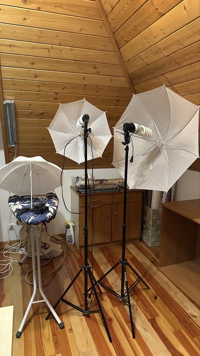 Zestaw lamp bezcieniowe parasolki