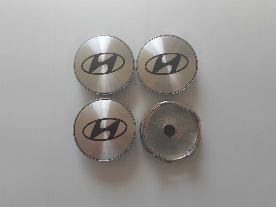 Centros/tampas de jante completos Hyundai com 56, 60, 65 e 68 mm