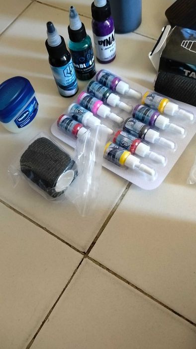Kit tatuagem completo máquina pen