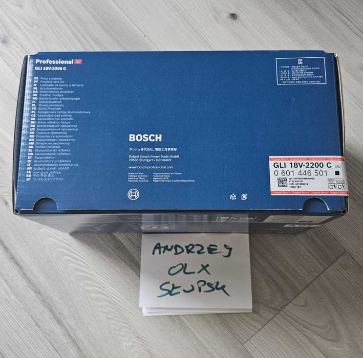 Bosch GLI 18V-2200 C NOWY oryginalny - reflektor budowalny