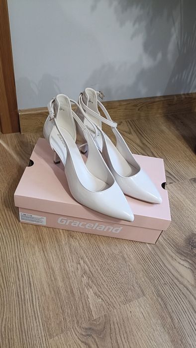 Buty ślubne szpilki Deichmann