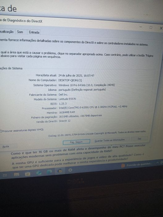 Portátil para trabalho e gaming