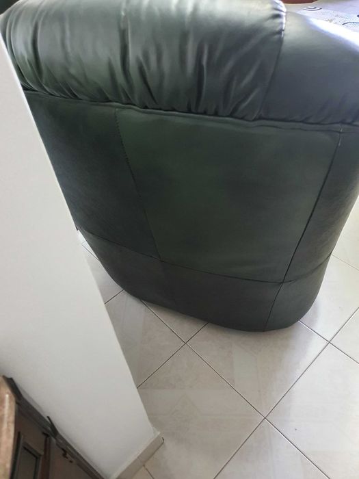 Conjunto de sofás de sala-pele verde