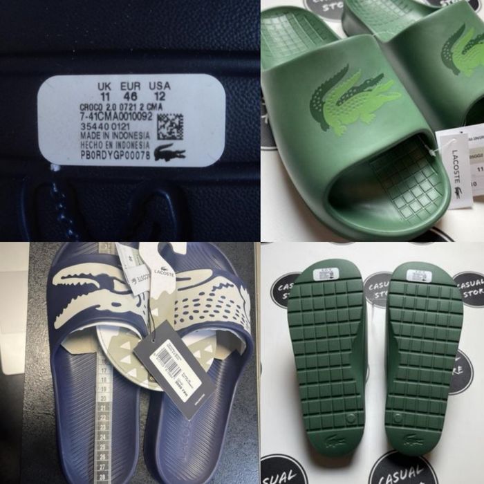 Дві пари шльопанців Lacoste 46 оригінал