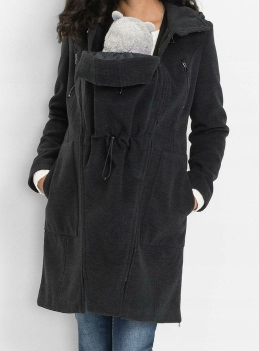 Płaszcz ciążowy i do noszenia dziecka z przodu i z tyłu L 40