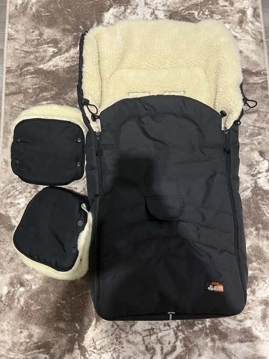 Новий футмуф(конверт) +в ПОДАРУНОК рукавиці(муфти) для дитячої коляски