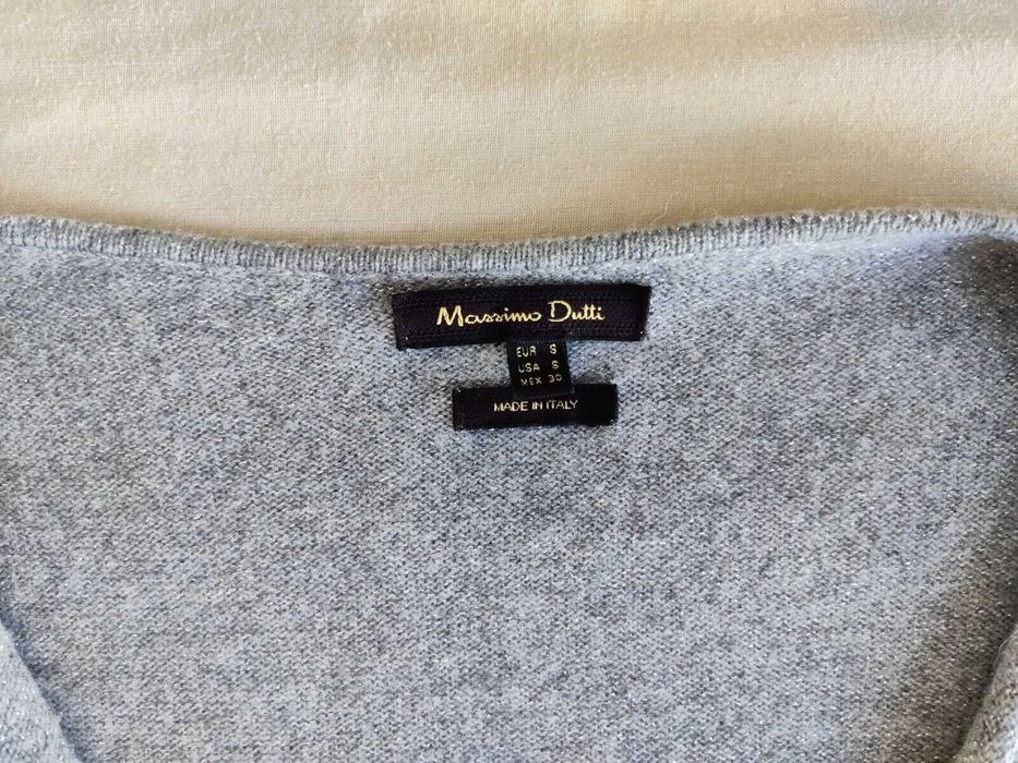 Suéter Caxemira Lã Cinza Gola Alta Prata Cashmere Grey Jumper S