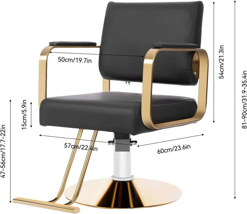 Cadeira Dourada Hidráulica