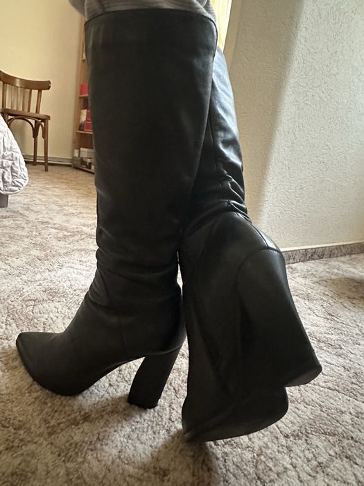 Сапоги 38 р зима шкіра чоботи щ