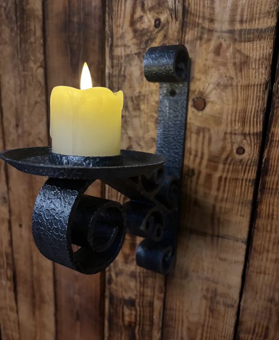 Candeeiro de Parede Medieval com Suporte para Vela