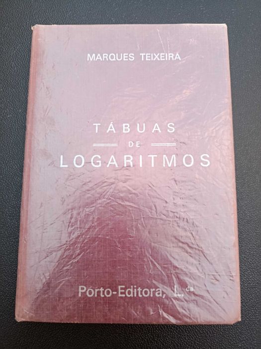 Livro "Tábuas de Logaritmos", de Marques Teixeira