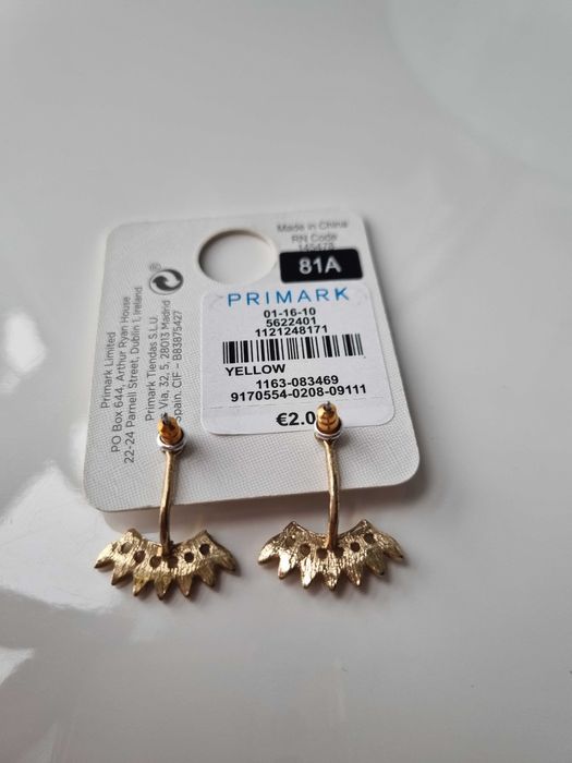 Kolczyki w kolorze złotym Primark