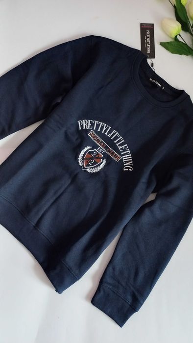 Флісовий жіночій світшот синій 46 розмір prettylittlething новий