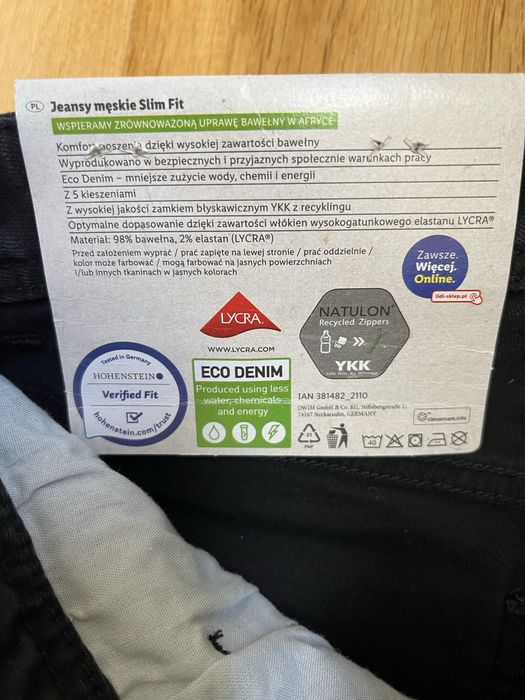 spodnie jeansy  slim fit 50. 34/32 Livergy