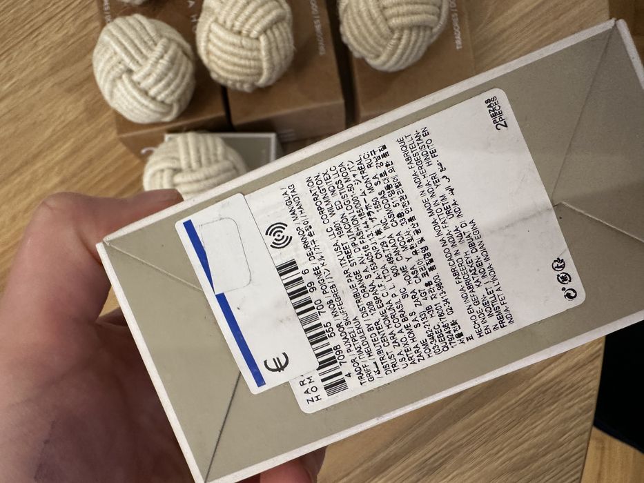 10 gałek meblowych materiałowych Zara home