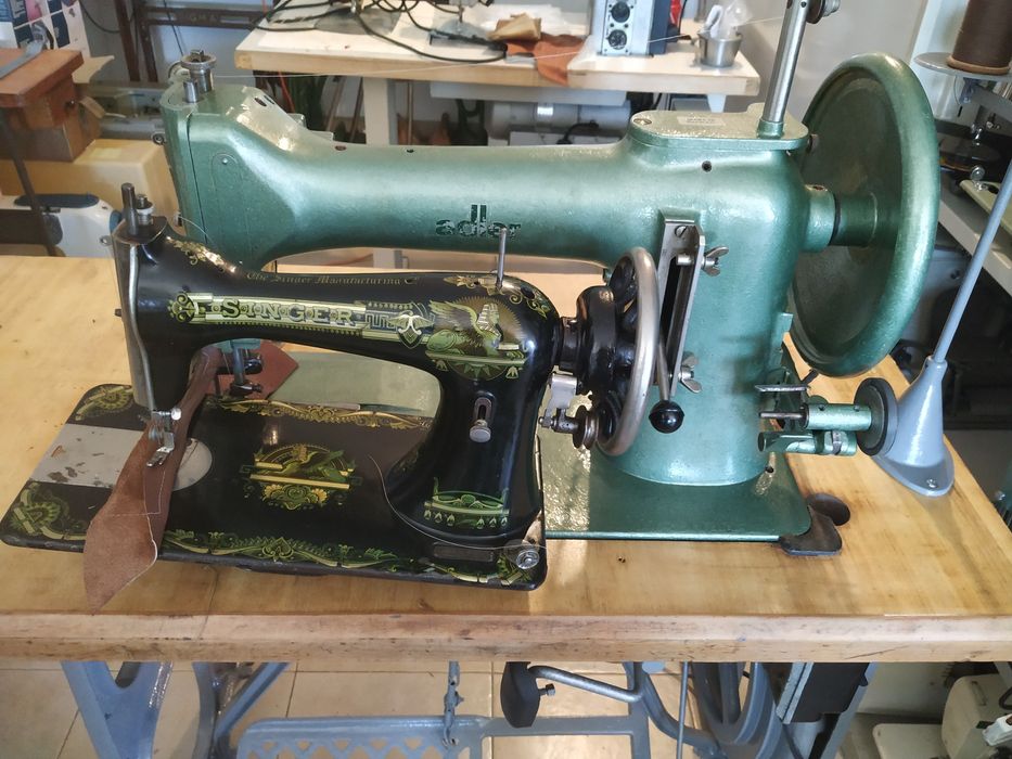 Máquina de costura adler coser extra grosso cabedal lonas  sintos e ou