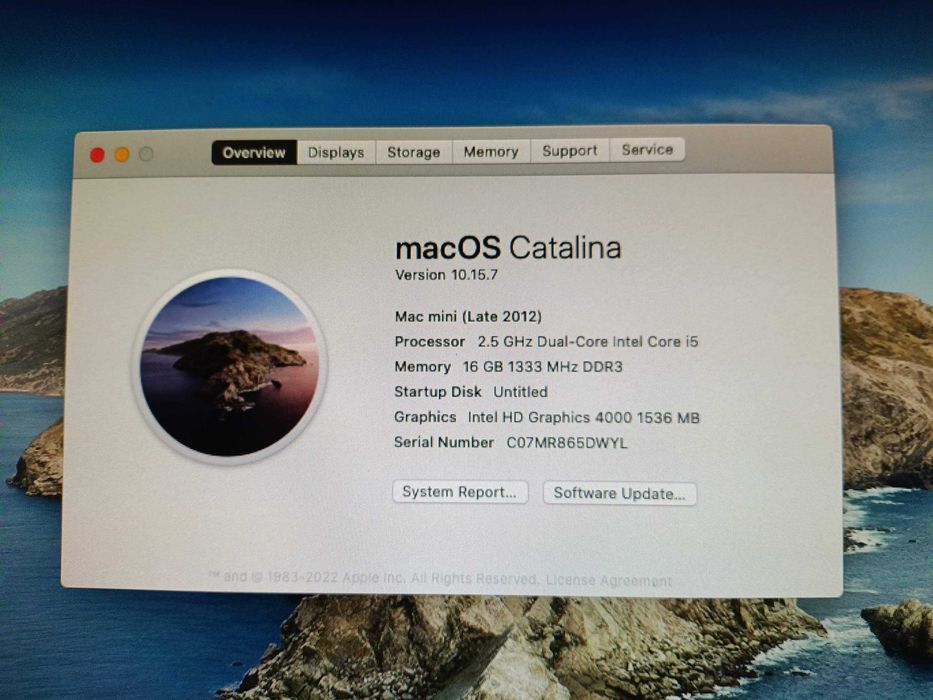 Міні ПК Apple Mac Mini A1347 / i5 2.5GHz / 16Gb / 120Gb SSD