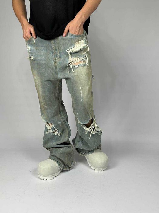 Project GRAILZ G/R gr штаны archive opium джинси сині рвані distressed