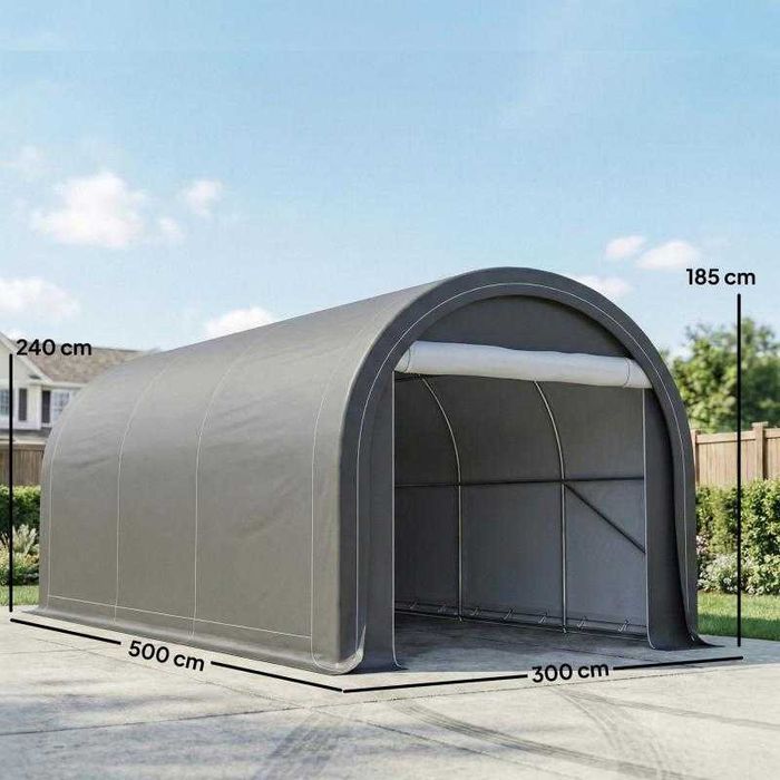 Tenda Garagem Portátil 3x5 m – Cinzenta