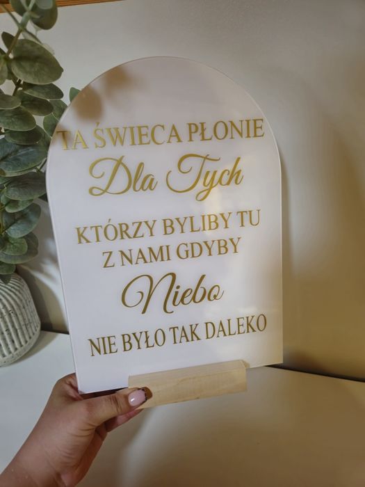 Komplet 2 tabliczek ta świeca płonie