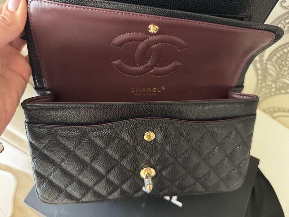 Сумка шкіра ікра в стилі Chanel 1:1