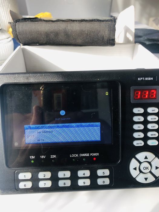 KPT-958H/S2 ustawianie satelity Monitor MPGE4 DVB-S 4.3 Cal