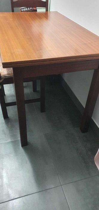 Mesa extensível em carvalho maciço 1.20 a 1.90 cm