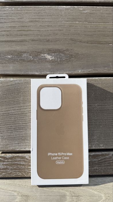 Skórzane Magsafe Etui Iphone 15 Pro Max w kolorze Bezowym