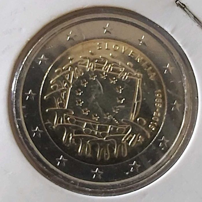 2 Euros de 2015 da Eslovénia, 30º Aniv. da Bandeira da União Europeia