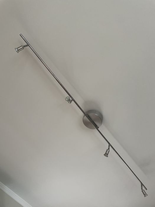 Candeeiro tecto focos inox