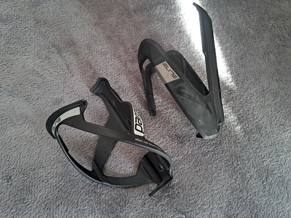 2 Czarne Koszyki do roweru na bidon ELITE