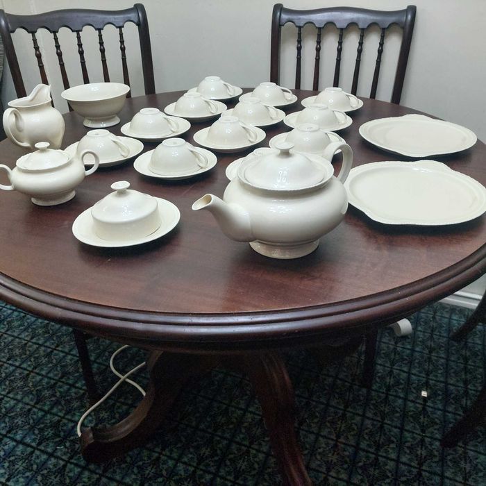 serviço de chá vista alegre (porcelana) 12 chávenas/pires/peças servir