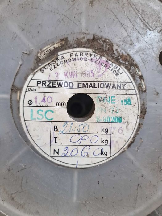 Drut nawojowy miedziany emaliowany 1,4mm 2,0mm - Polski Czechowice-Dz.