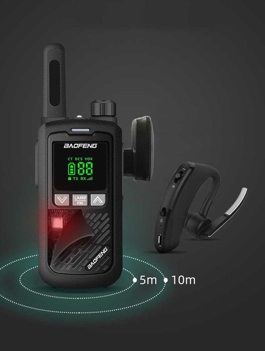 Гарнітура Bluetooth для рацій Baofeng, Kenwood та ін, для смартфонів