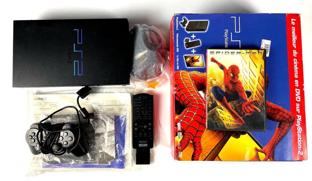 Konsola PlayStation 2 PS2 Spider-Man Pack SCPH-39004 Komplet