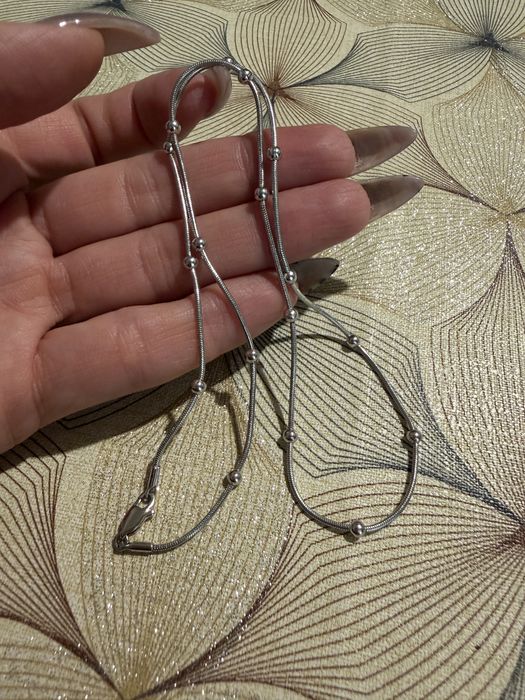 Цепочка серебро снейк